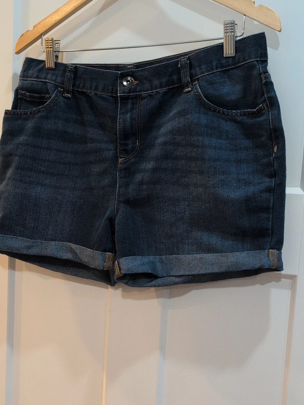 The Children's Place Dark Blue Rolled Cuff Denim Shorts